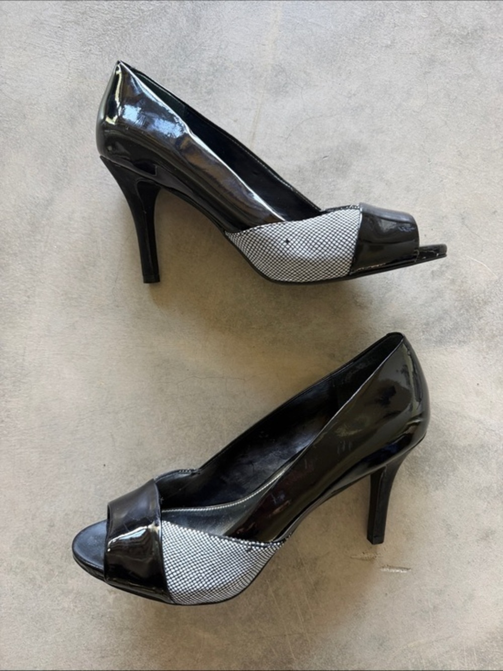 Alfani shoes Heels size 7 herringbone Open toe